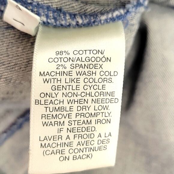 Susan Bristol Jean Jacket Button Closure and Sleeve Two Chest Pockets Size S - Picture 8 of 10